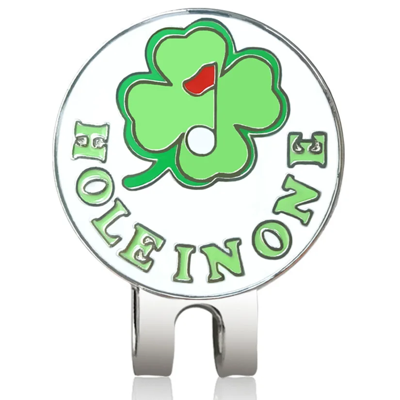 New Removable Golf Marker Brand Lucky Clover Green With Magnetic Cap Clip Golf Accessories Alloy Marker For Boys Girl Kids Gift