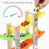 4/7 Track Wooden Ramp Racing Toddler Toy Car Set Montessori Educational Toy Game Mini Inertia Slide Roller Coaster Racing 4