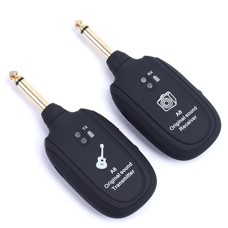 Guitar Wireless System Transmitter Receiver Built-in Rechargeable Wireless Guitar Transmitter for Electric Bass wireless guitar transmitter