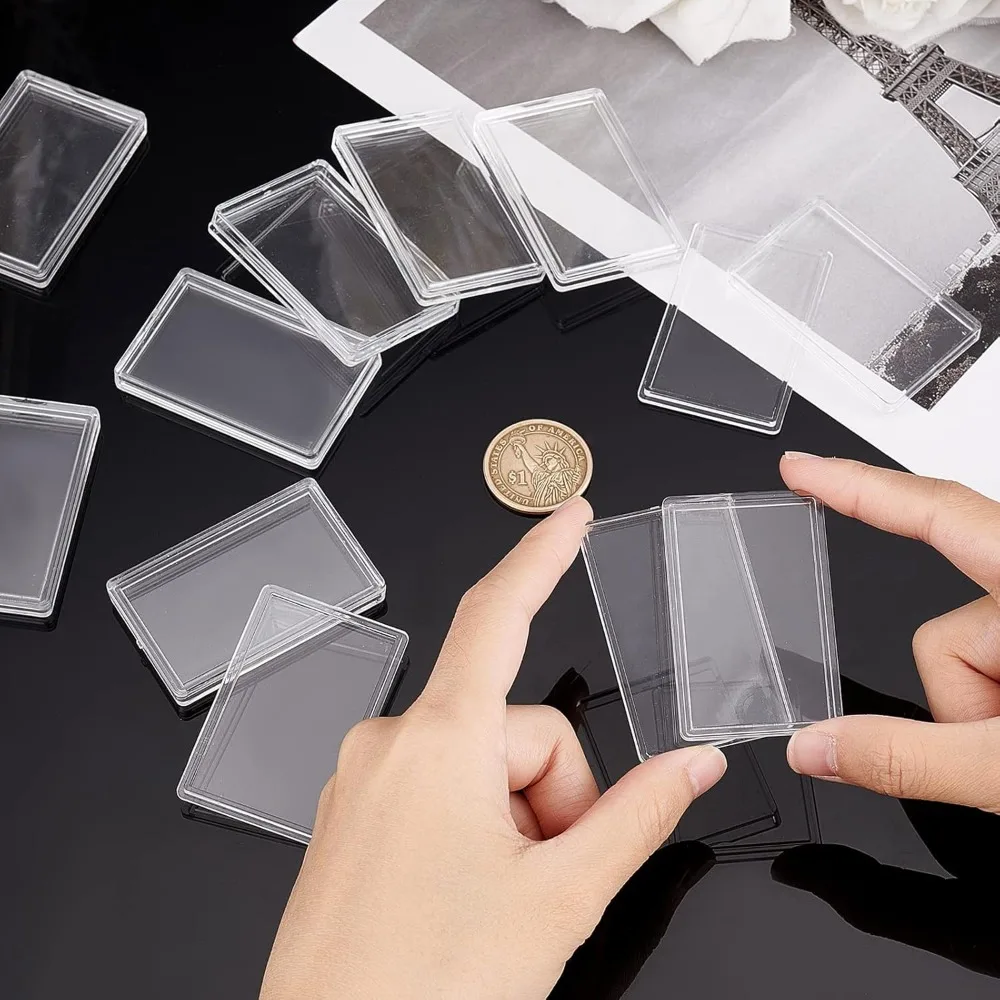 Silver Bar Holder Clear Storage Container Compatible Silver Bar Box for 1oz 1 Troy Ounce Collection of Coins storage box plastic storage box storage container
