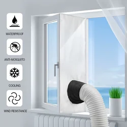 Waterproof Adjustable Window Seal for Mobile Air Conditioners - Washable Cloth for Slanted Windows