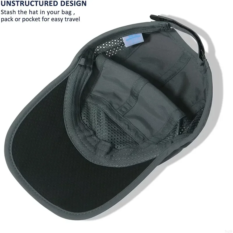 Quick-Drying Foldable Portable Baseball Caps For Men Summer Sea Wave Embroidery Unisex Sport Sun Hats Snapback Cap