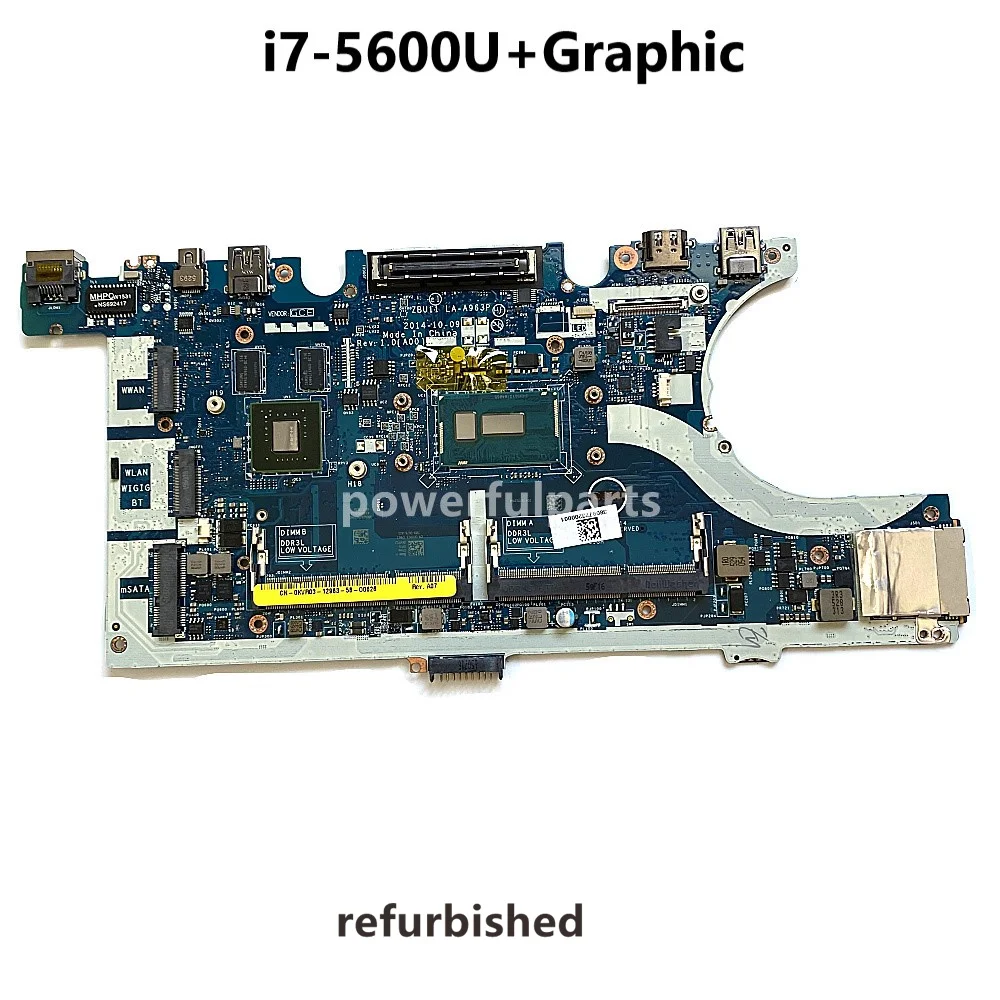 

Восстановленная материнская плата для Dell Latitude 7450 E7450, модель ZBU11 LA-A963P 0KVR03 KVR03 CN-0KVR03 + графика 840M, протестирована