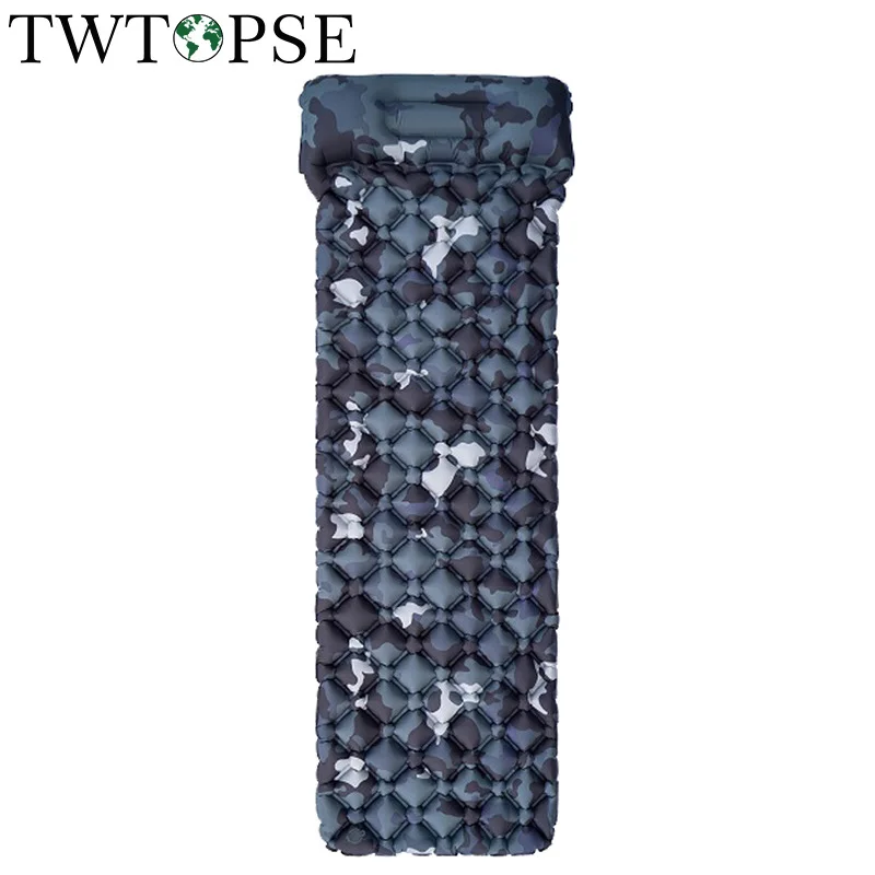

TWTOPSE Sleeping Mat Outdoor Camping Ultralight Single Inflatable Sleeping Mat with Pillow Moisture Pad without blow bag New