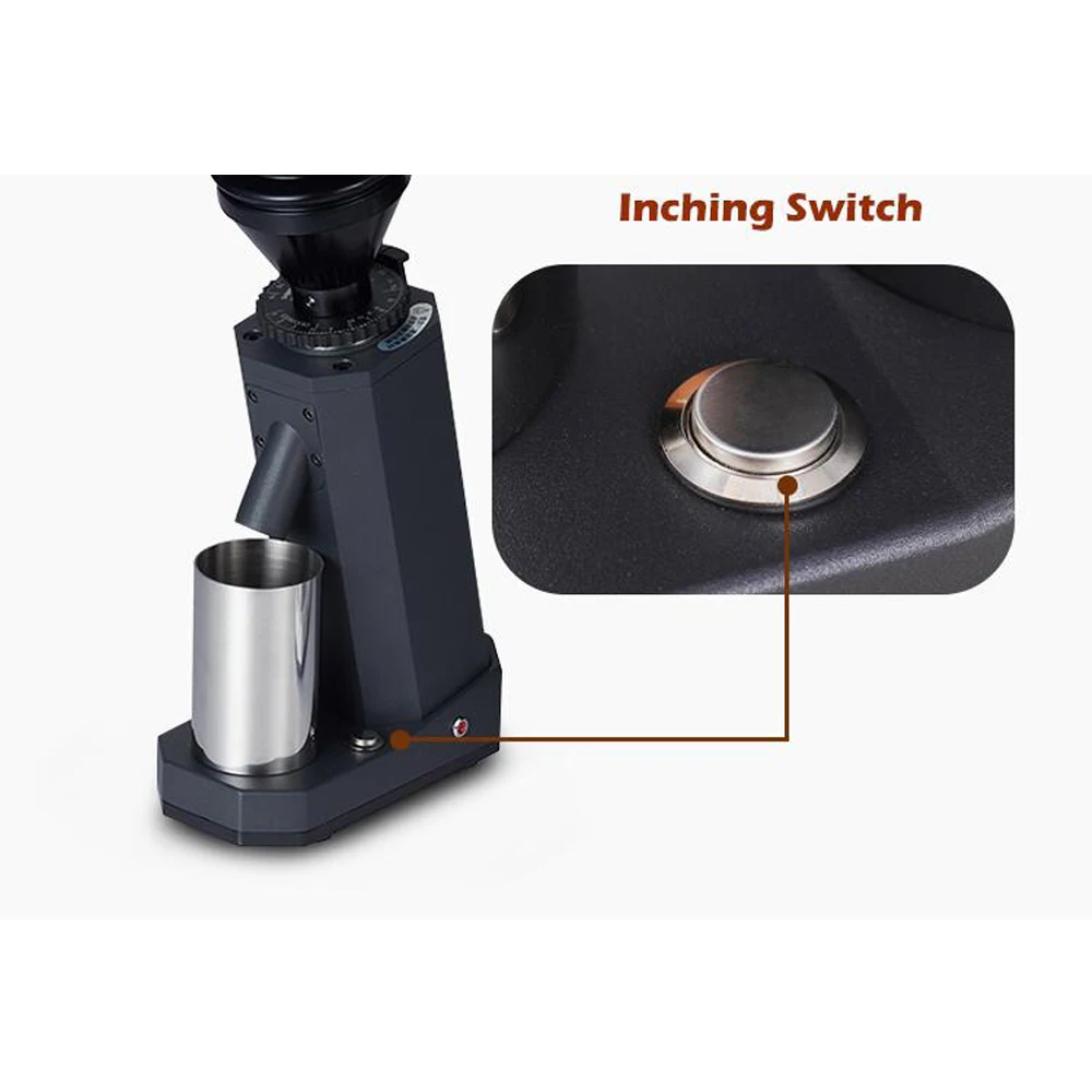 ITOP itop40 Titanium Burr Electric Coffee Grinder with Blow Hopper Cylindrical Aluminum Alloy Fuselage 40MM Conical Burr ITOP 40