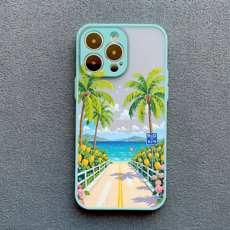 Strand- und Küstenlandschaft Reise-Handyhülle für iPhone 11 12 13 Mini Pro Max 17 16 15 14 Pro Max Plus X XR XS Schutzhülle – Detail 5
