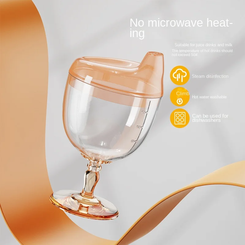 180ML Baby Leakproof Cups Children's Learning Drinking Juice Milk Cup Anti-fall Wine Glass Duckbill Mouth Shape for Baby Feeding drinking cup water cup feeding cup
