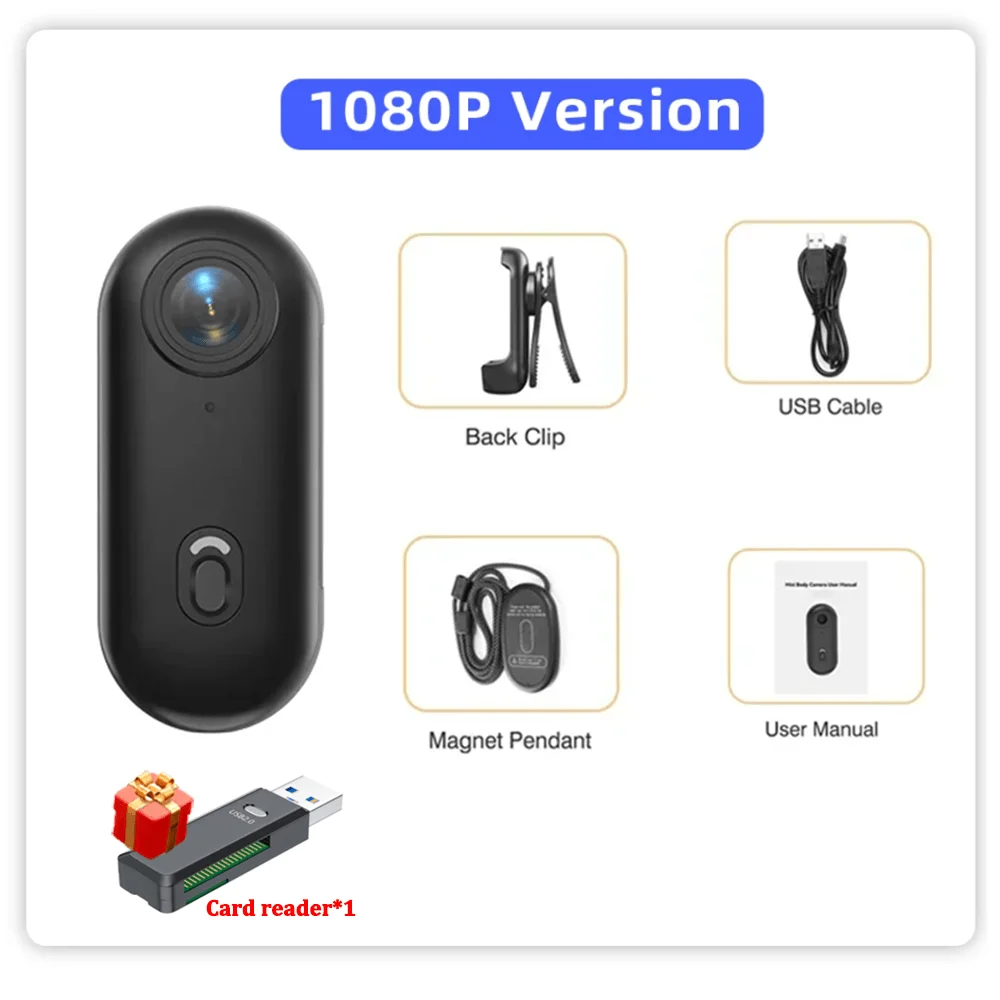 מצלמת אופניים פעולה 4K Bodycam משולבת לקסדת מוטורסיקלטה ידית כביש ספורט מיני גוף סוללה מלאה HD ספורט פעולה Wifi