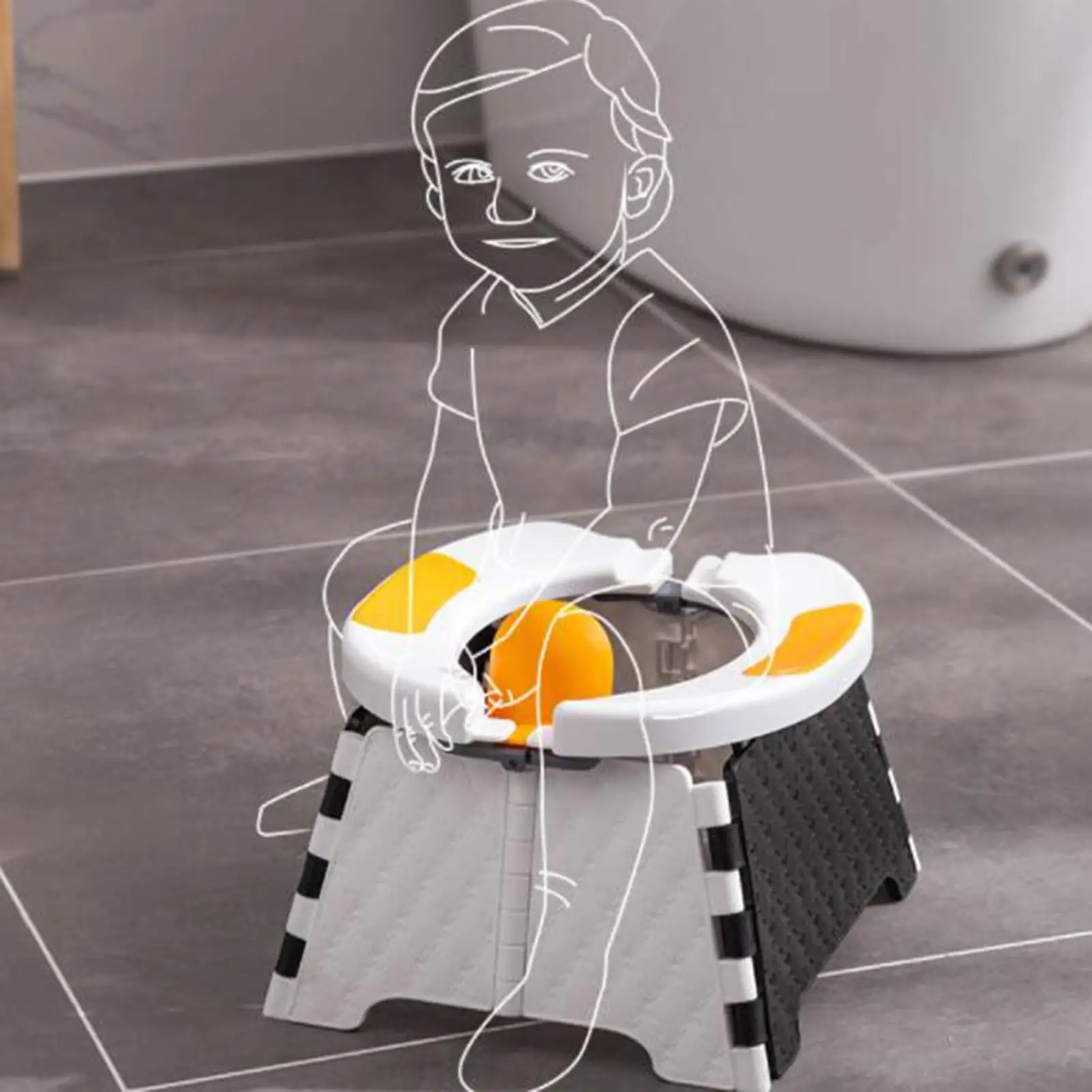 Travel Potty Toilet  Seat Folding  for Toddler Kids Convenient Installation Easy to Carry Around Suitable for Different Ages 2