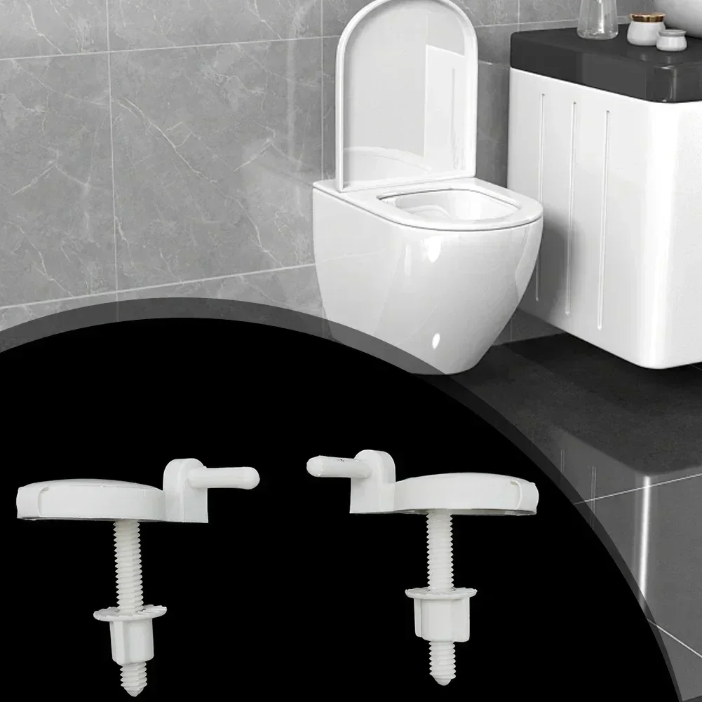 For Toilet Seats Fixtures Toilet Screw 2PCS 69*46mm ABS Plastic Fixing Accessories Kit Hinge Bolt Screw Pew