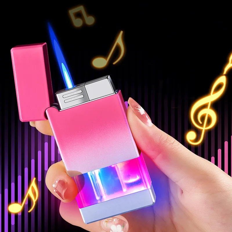 

Windproof Butane Gas Lighter, Personalized Crisp Sound, Visible Gas Window Pressure Burning, Men's Gift, New