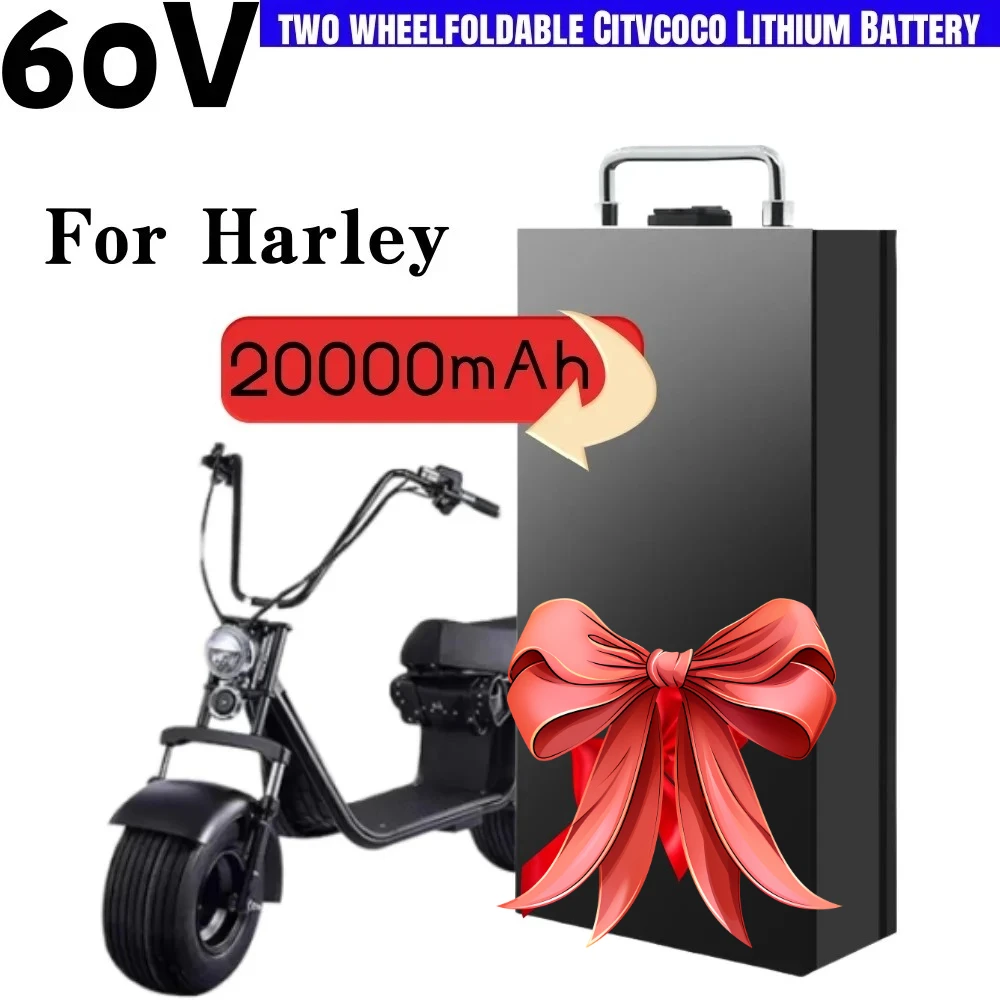 60V Electric Vehicle Battery 20Ah Motorcycle Foldable CityCoco Electric Scooter Waterproof 18650 Lithium Battery for Harley