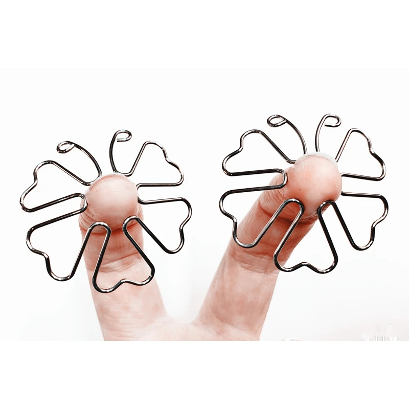 Stainless Steel butterfly Nipple Clamp Woman Breast Bdsm Small Bell Adult Fetish Flirting Teasing Sex Toys For Couples Game