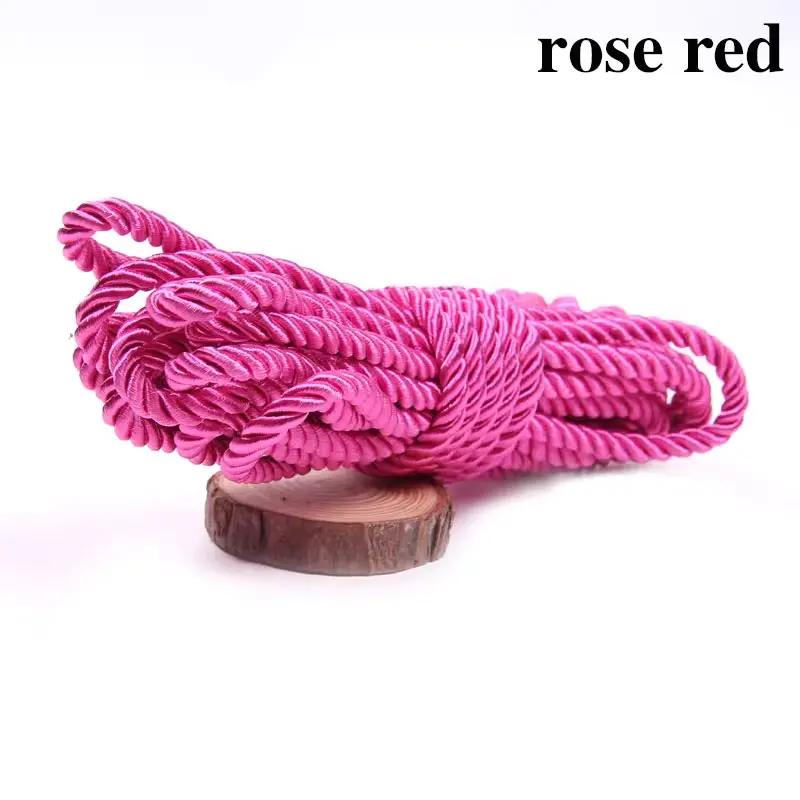 Luxurious Twisted Satin Cord for DIY Crafts & Home Decor - 5mm Braided Decorative Rope