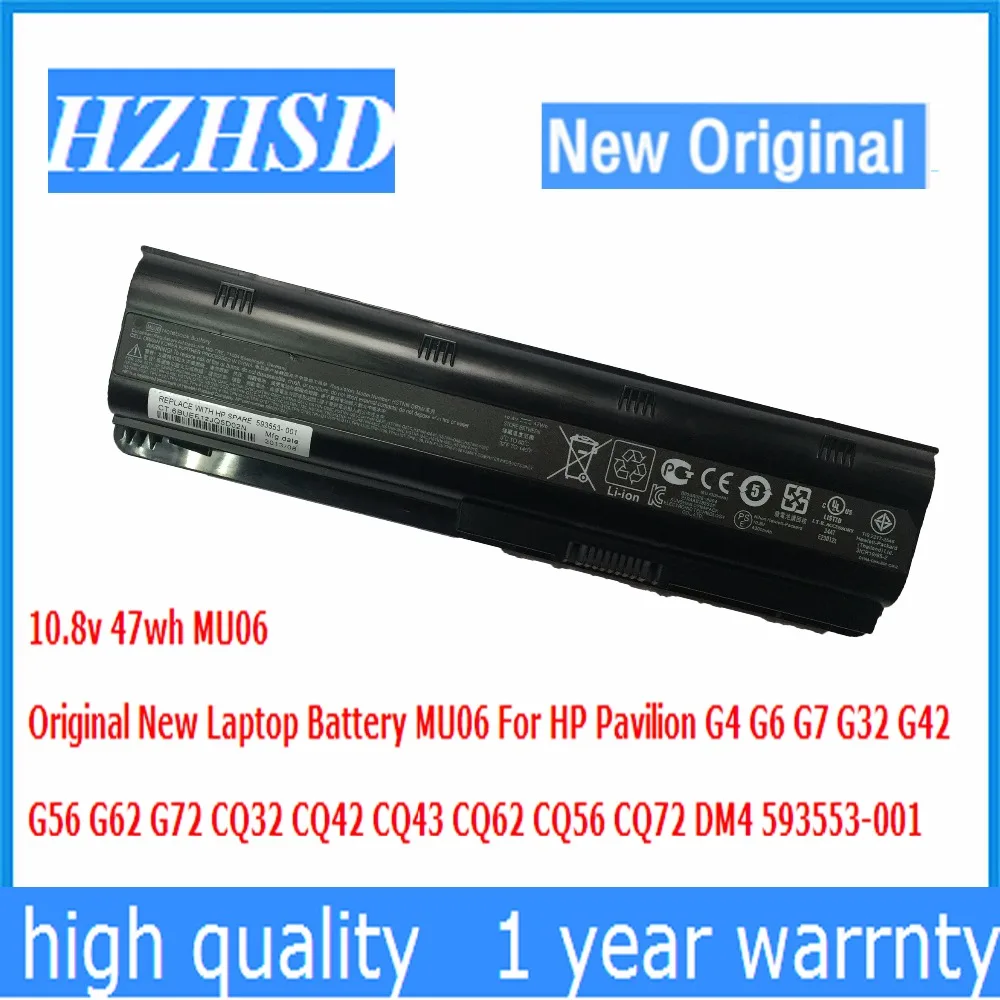 

10.8v 47wh Original New Laptop Battery MU06 For HP Pavilion G4 G6 G7 G32 G42 G56 G62 G72 CQ32 CQ42 CQ43 CQ62 CQ56 CQ72 DM4