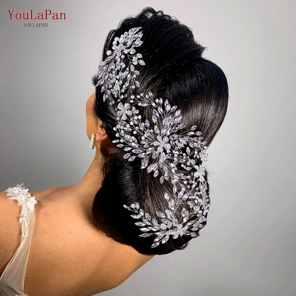 TOPQUEEN HP237 Silver Handmade Wedding Headband Wedding Hair Accessories Rhinestone Crystal Bridal Headwear Hair Ornament hair accessories bridal hair accessories bridal jewelry set