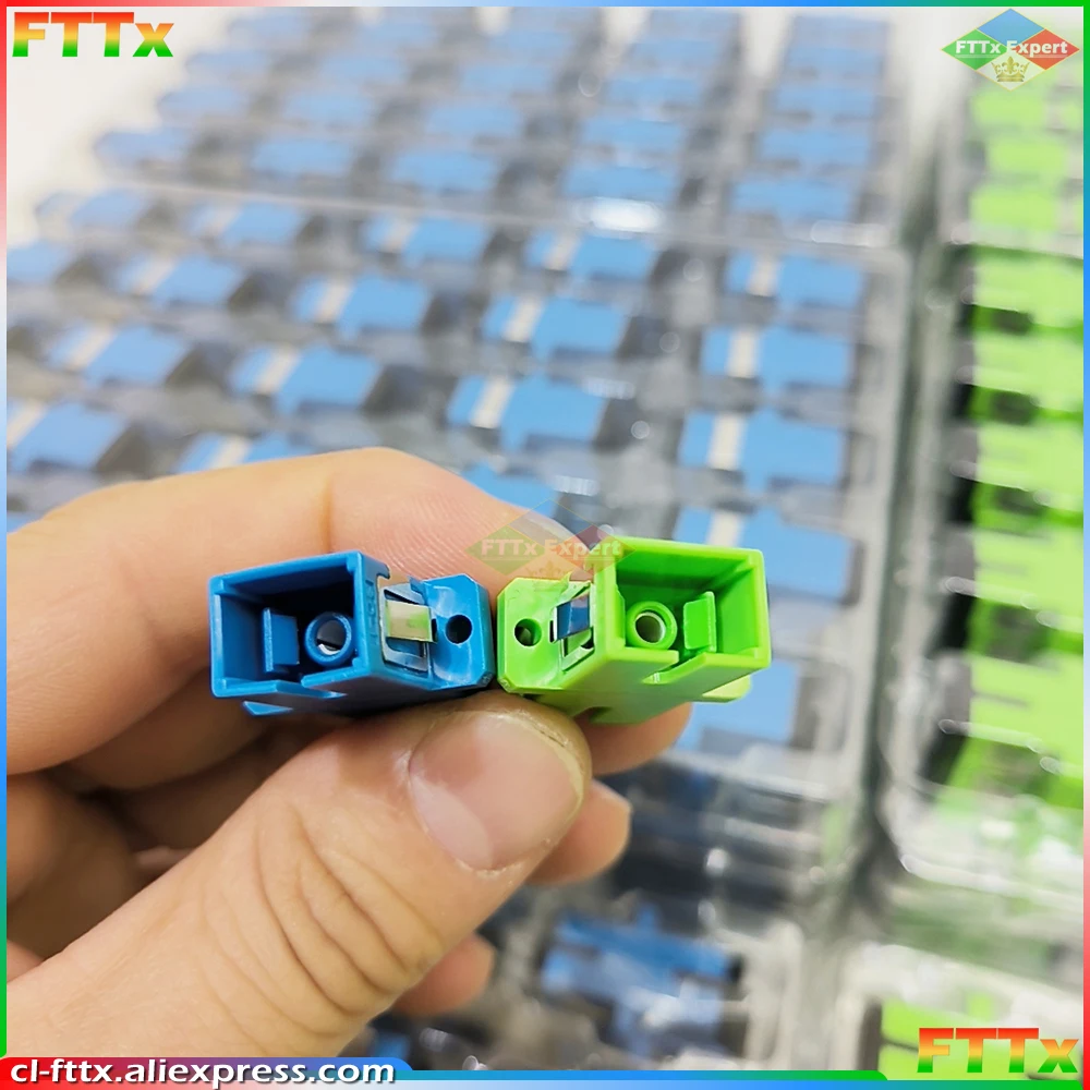 50/100/200pcs SC Fiber Optic Connector Adapter SC / UPC SM Flange Singlemode Simplex SC-SC APC Coupler Wholesale to Brazil