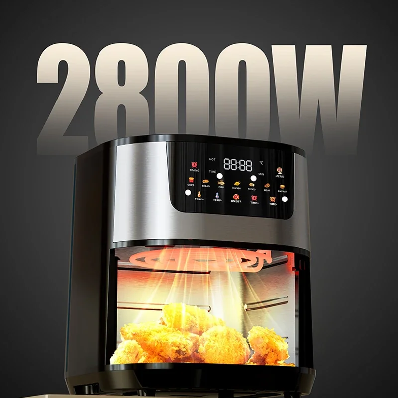 new style visible air fryer 15L stainless steel model high quality luxury style toaster oven oil free easy clean basket 6