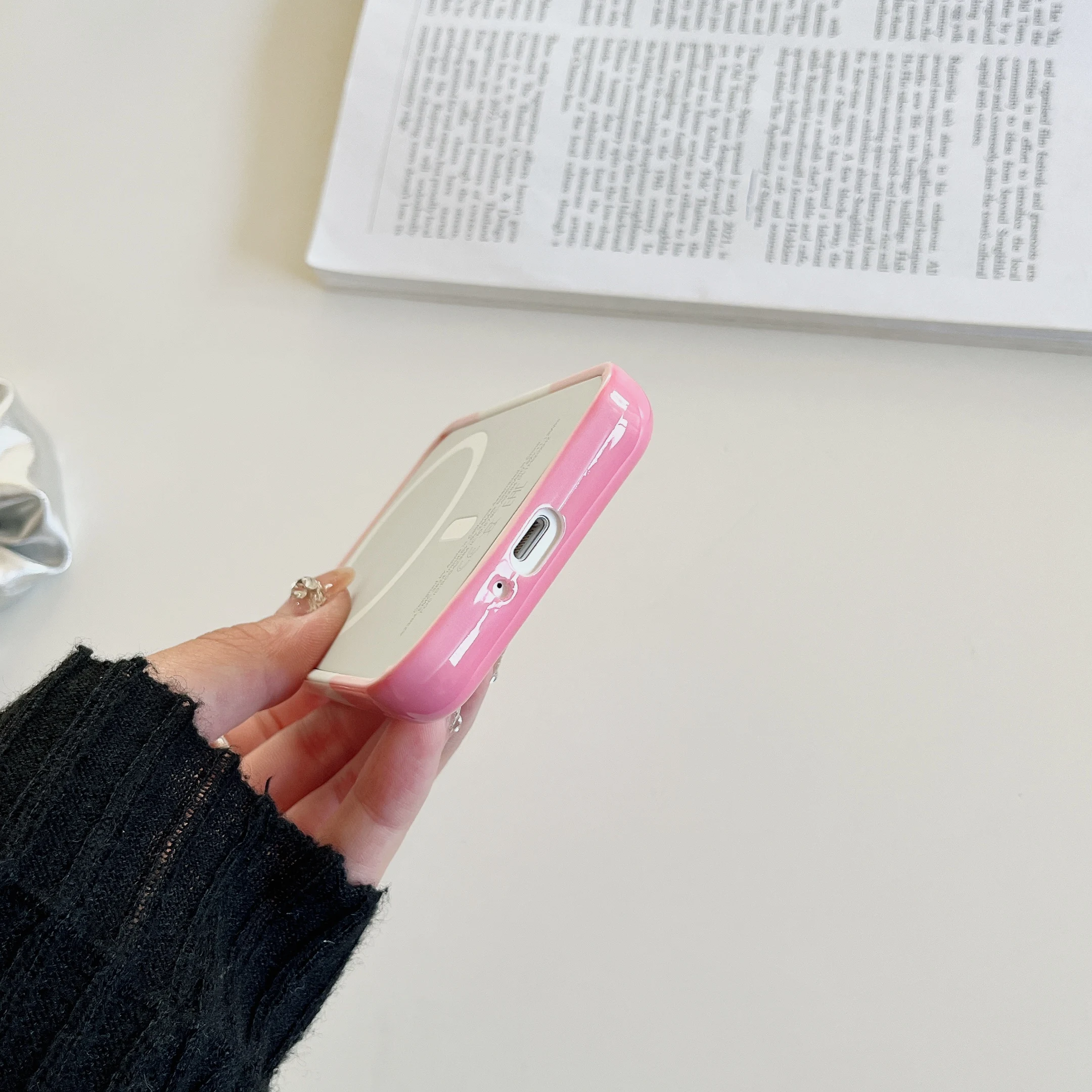 Pink Rabbit Cream Case for iPhone External Battery