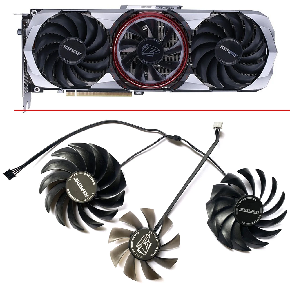 Ventola Di Raffreddamento Per Igame Colorato Geforce Rtx 3090 Advanced Rtx 3060 Ti Advanced Rtx 3080 Ti Rtx 3090 Kudan Rtx 3070 Ti Gpu Fan