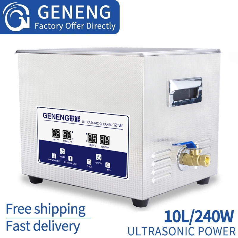 Digital Ultrasonic Cleaner Washer 10L MotherBoard Auto Car Parts Lab