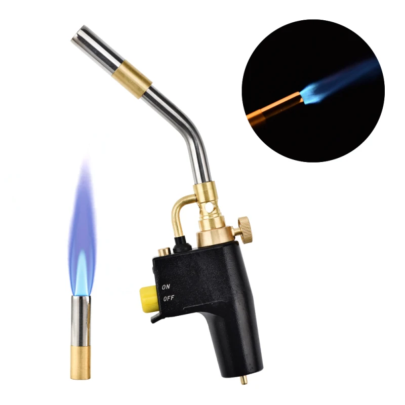 Propane MAPP Torch With 3 Nozzles Brazing Welding Gas Trigger-Start Torch Swirl Flame Tip For Soldering And Brazing Applications gas torch welding torch