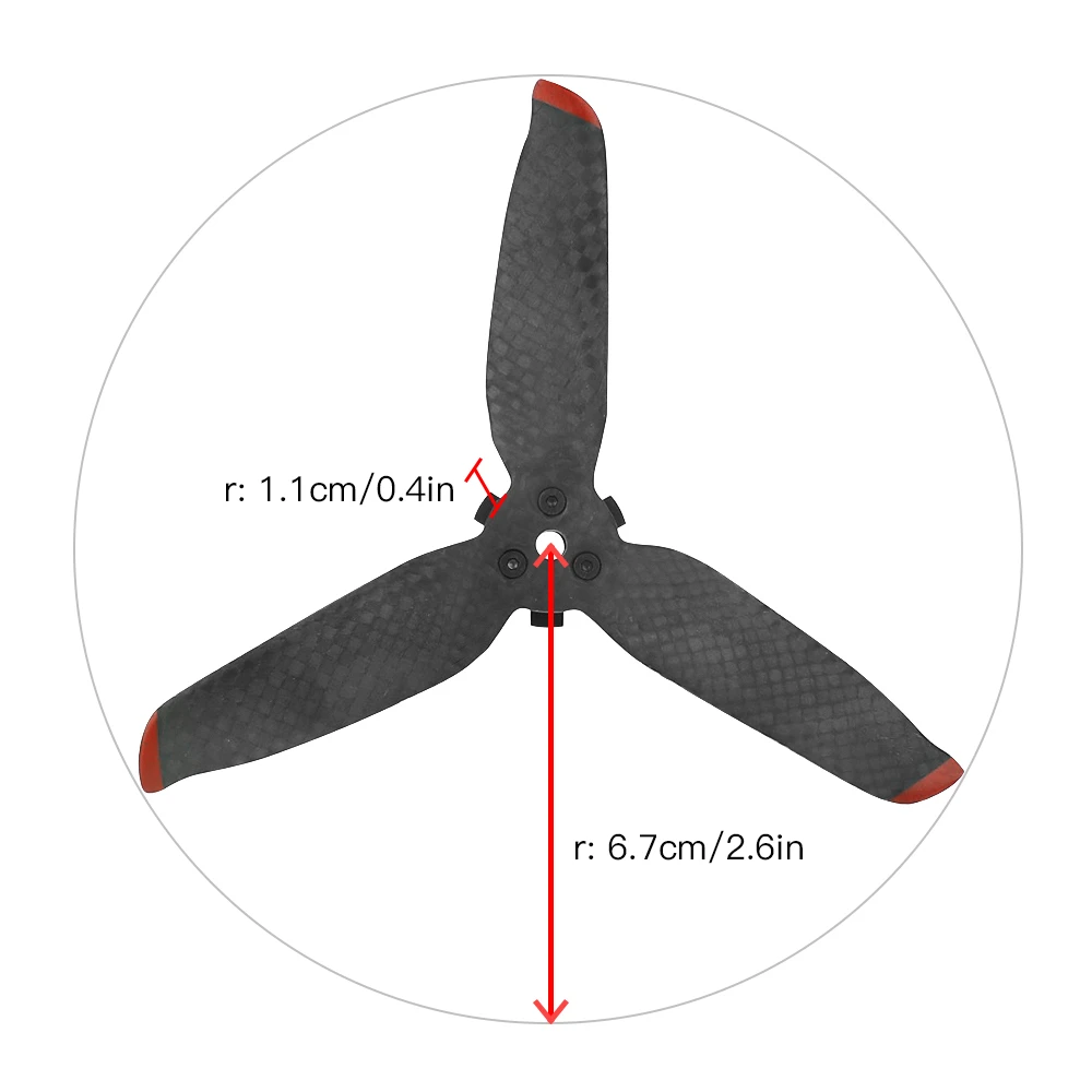 Kohlefaser-Propeller für DJI FPV Combo - 4er-Pack Blätter