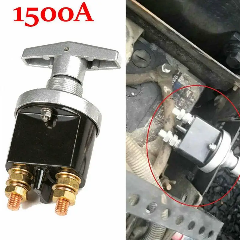 

Выключатель отключения аккумулятора, поворотный выключатель питания для автомобиля, 1500 А, 2 контакта, устройство против утечки, для автомобилей