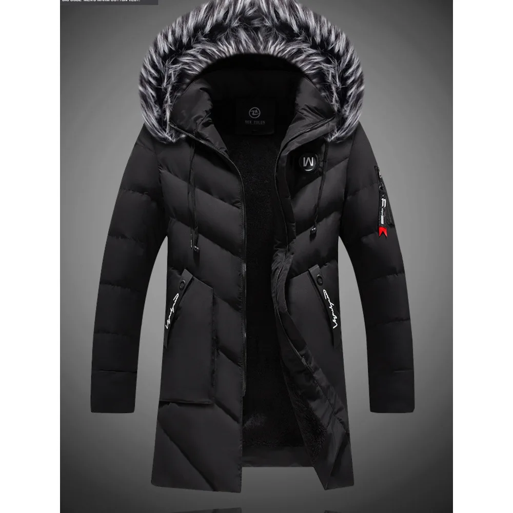 Giacca invernale in cotone con cerniera, tascabile, casual, verde, per ragazzi, tinta unita_voghion.com