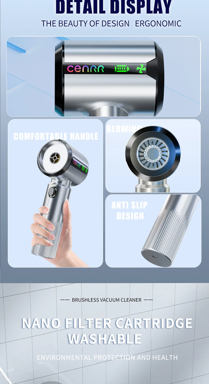 Car Vacuum Cleaner Strong Suction Powerful Portable HandHeld Car Cleaner for Hom