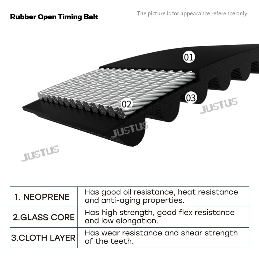 하이 퀄리티 고무 개방 벨트 폭, 타이밍 고무 변속기 벨트, 3 D프린터 등용, T2.5, T5, T10 타입, 6mm, 10mm, 15mm, 20mm, 25mm, 30mm, 40mm, 50mm