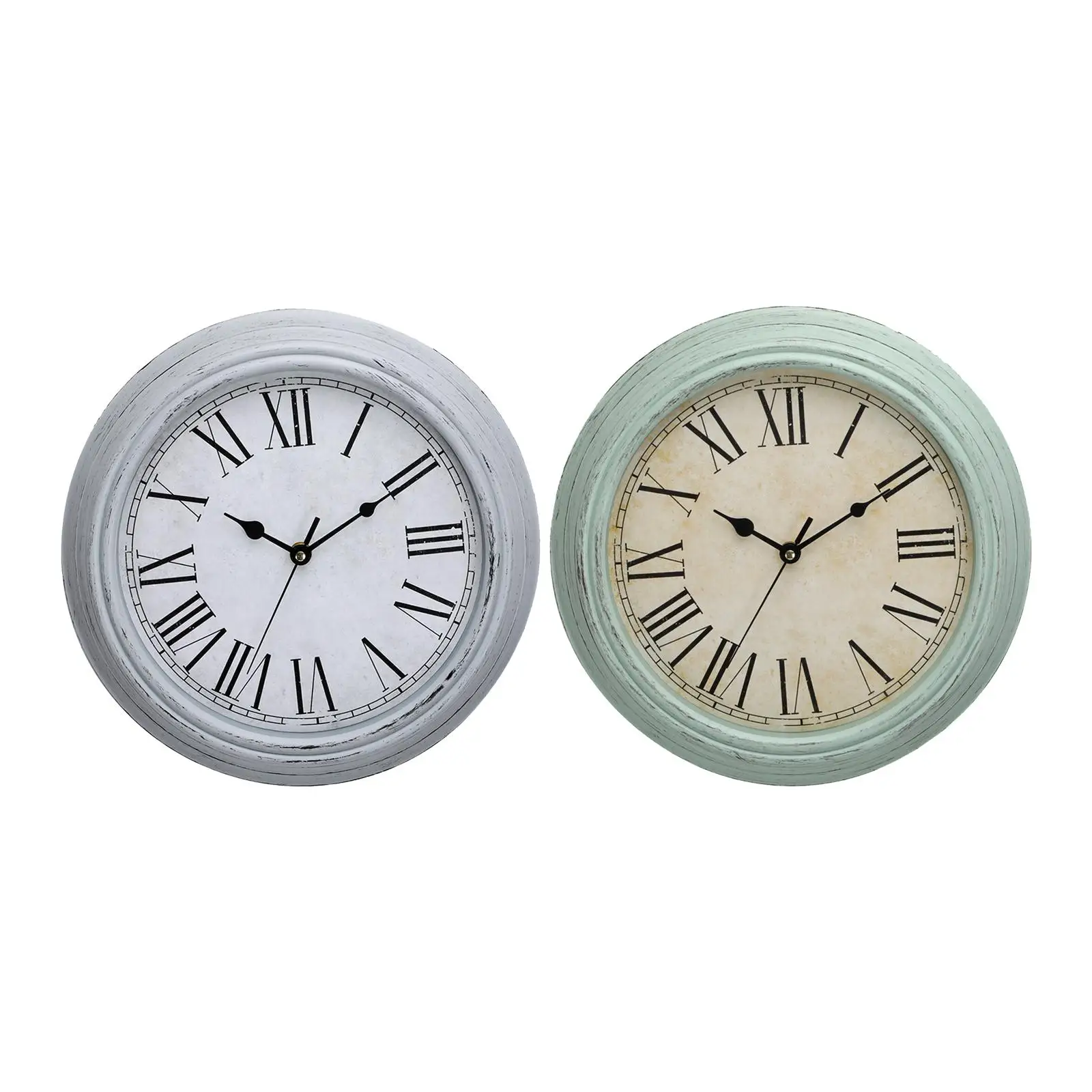 weddingfavor2016 Vintage Wall Clock Battery Operated Decorative Quiet for