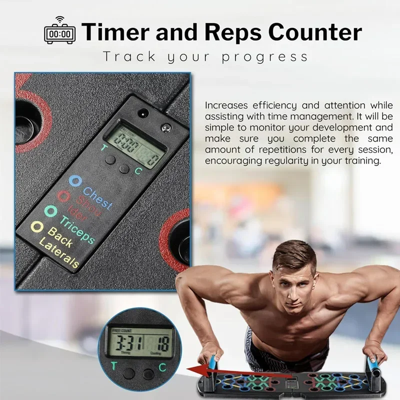 Smart Automatic Count Push Up Board Foldable Multi Push up Stand with Body Sensor Counter for Core Strength Muscle Stable Home folding push up board push up board push up stand