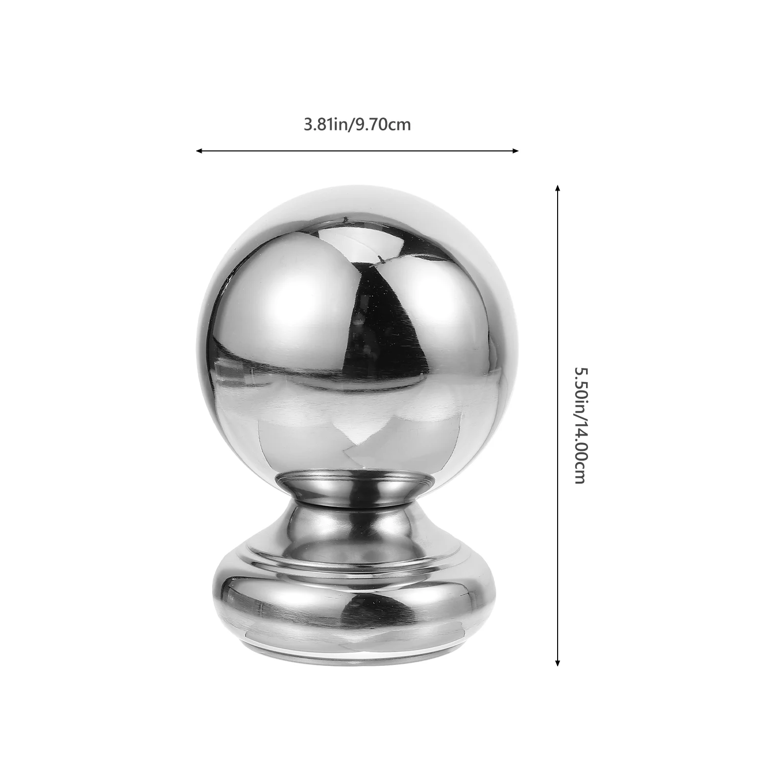 Post Cap Finial Stainless Steel Hollow Ball Thickened Conjoined with Seat Stair Handrail Lamp Shades