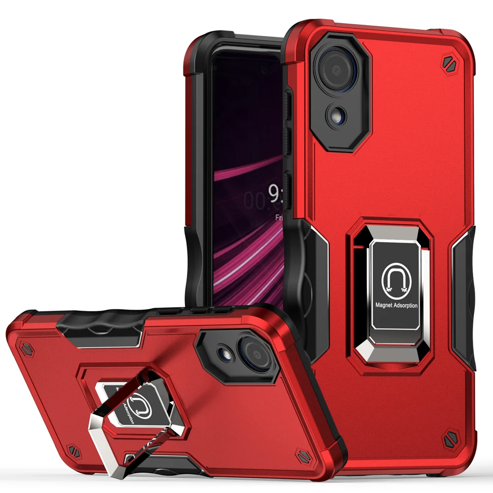 

OMEVE Shockproof Armor Case for Samsung A03 Core A03 A03S A02S A21S Silicone+PC Ring Stand Phone Back Cover for Galaxy M32 M31