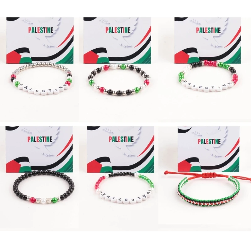 

Браслет с национальным флагом, хлопковая веревка, браслет с флагами стран Ближнего Востока, цепочка X3UD