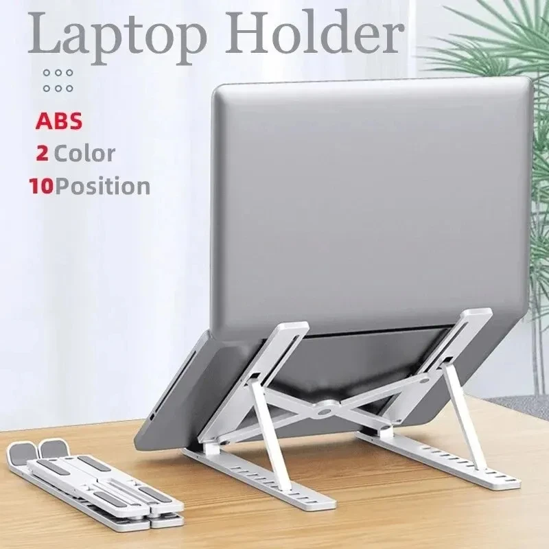 Soporte Plegable para Laptop, Base de Enfriamiento Ajustable y Ergonómica para Portátil, Soporte para Laptop y Tablet