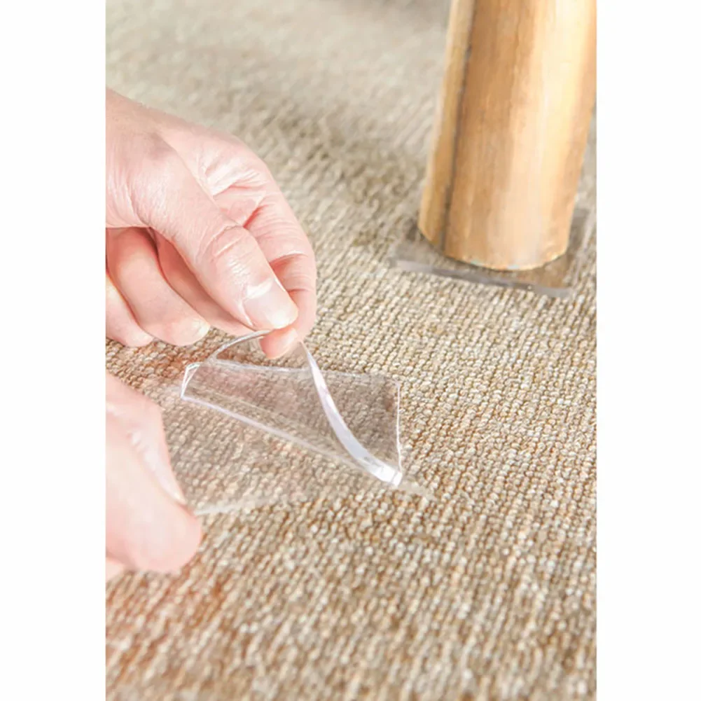 Transparent silicone non-slip mat on a surface