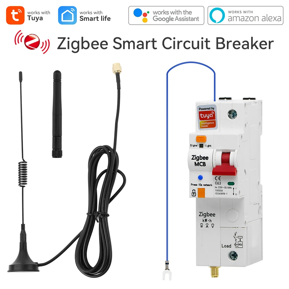 Smart Zigbee Circuit Breaker Iot Air Switch Overload Short Circuit