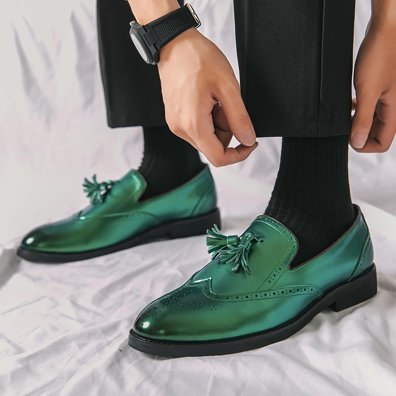 新品未使用♡PELLICO エメラルドグリーン スエード フラットシューズ Mens Green Loafers Harpelunde | Mens Green Italian Loafers