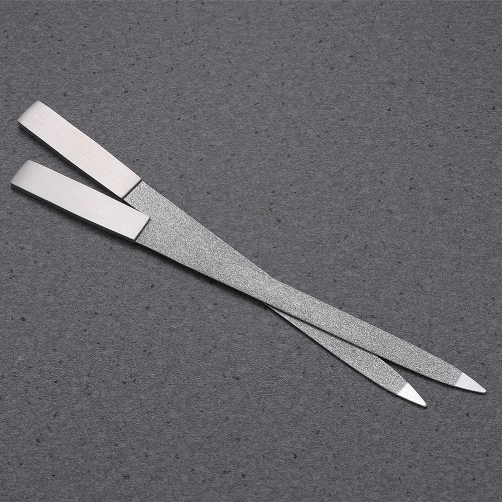 3 Pcs Double Sided Nail File Practical Files Pedicure Tools Manicure Stainless Steel Household Trimmer Repair Trimming