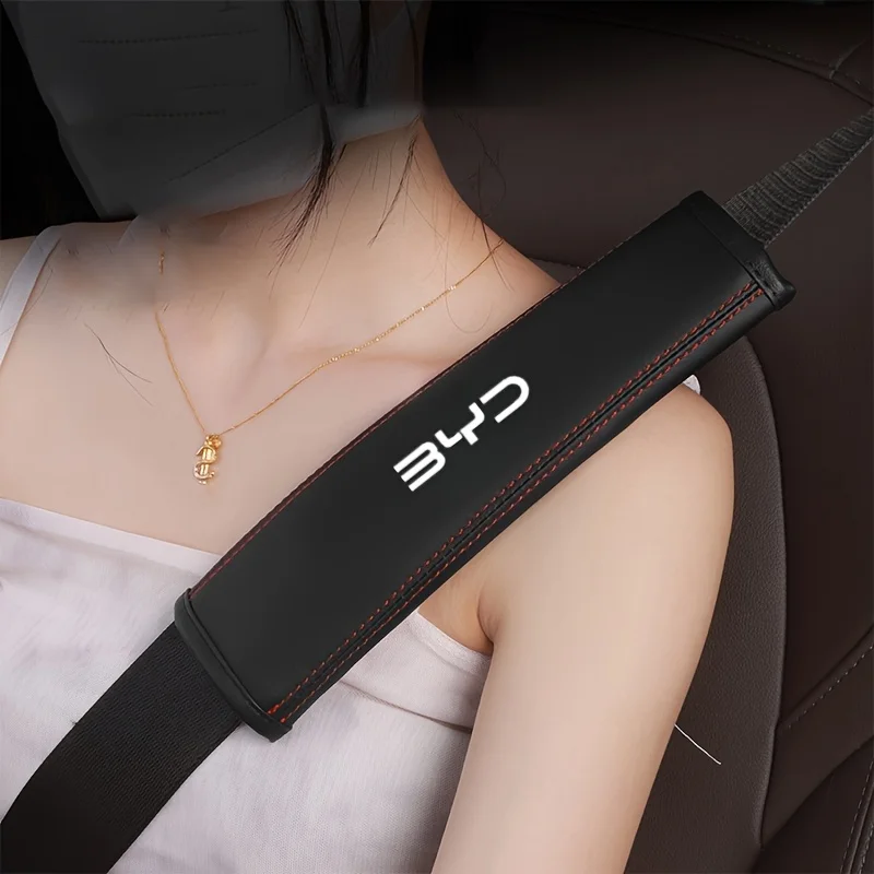 BYD 탕 F3 E6 아토 위안 플러스 송 맥스 G3 I3 EA1 DMI 2딘 차량용 안전벨트 어깨 보호 커버 안전벨트 패딩 패드 2개