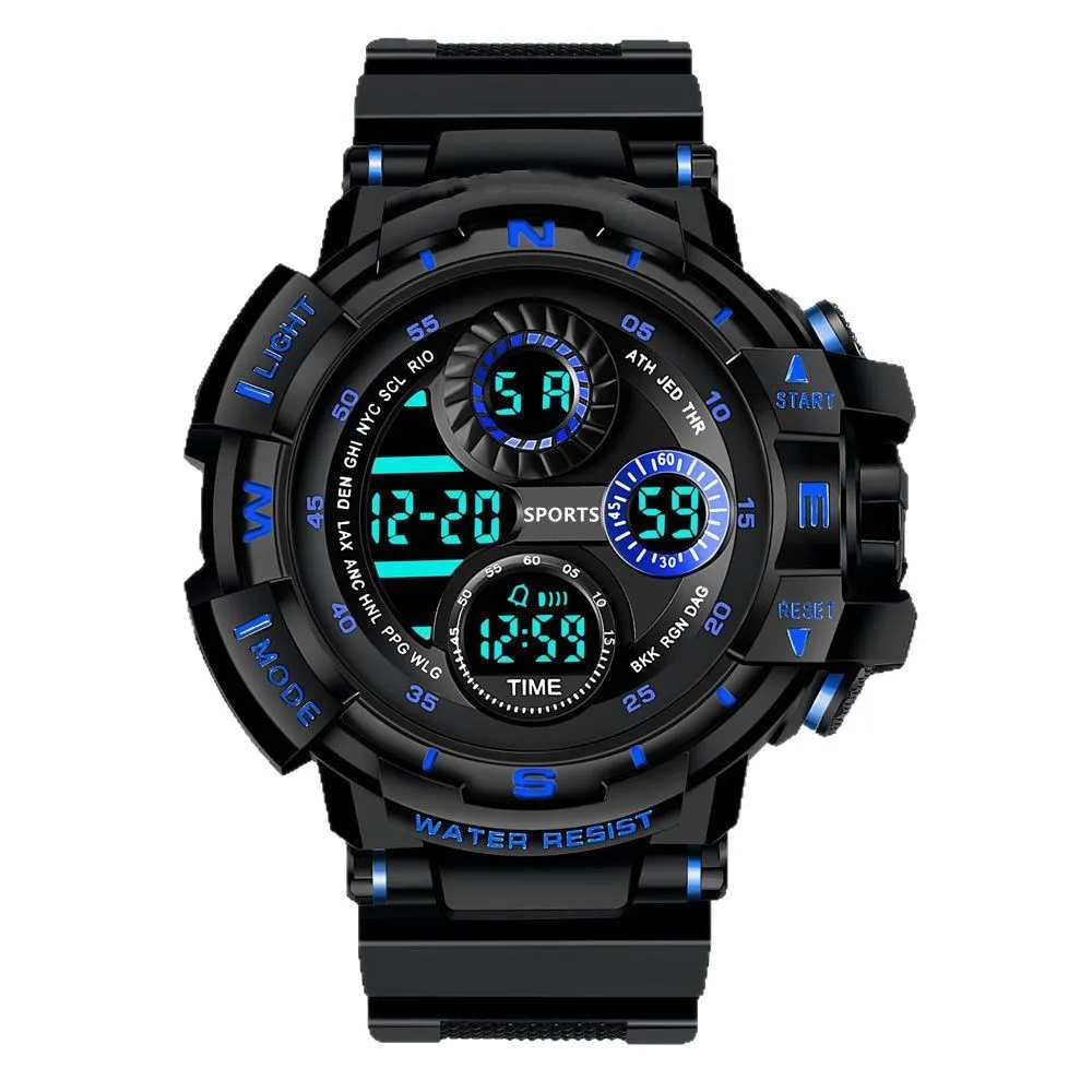 Men's Watch Alarm Clock Luminous Teenagers Men and Women Sports Electronic Watch