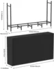 Firewood Rack Outdoor with Cover 5.3ft Firewood Log Rack Fire Log Holder Indoors Adjustable Fire Wood Rack StandBlack Waterproof 1