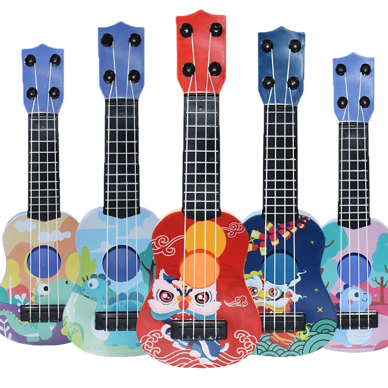 

Player Kid's Musical Instrument Small Guitar Ukulele Mini Four-string Gram Playing Enlightenment Early Education Music Toyguitar