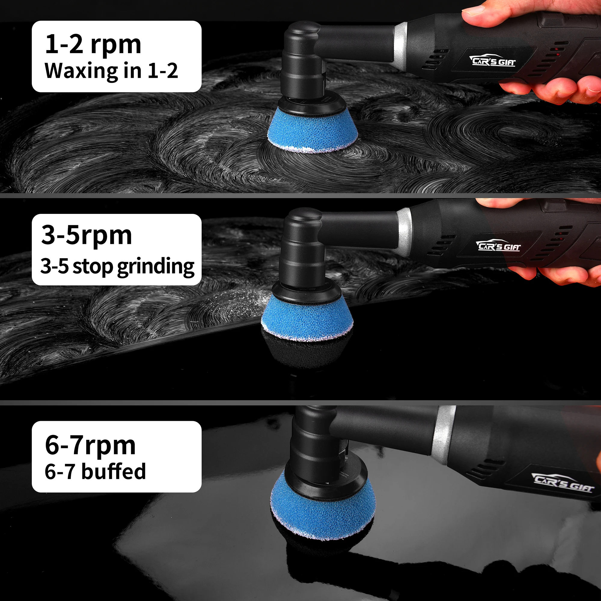 CAR'S GIFT Cordless nano polisher with 12V DC for car polishing car nano polisher polishing machine for sale