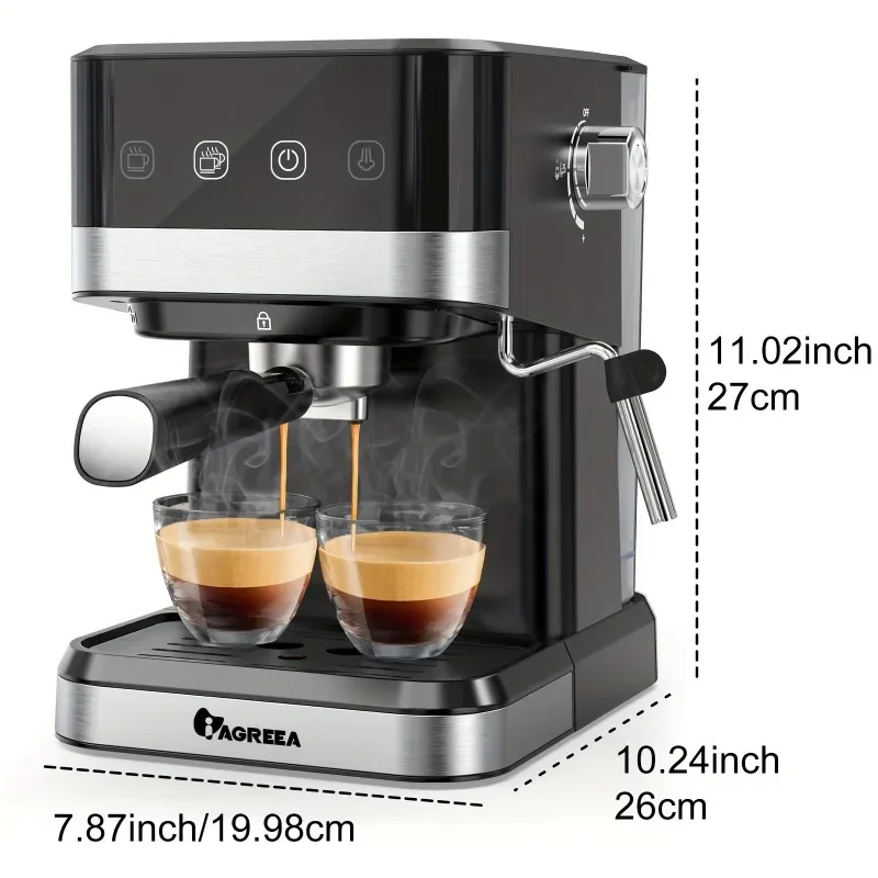 

Espresso Machine With Milk Frothing, 20 Bar Expresso Coffee Machine, 1.5L/50oz Removable Water Tank,Coffee Machine