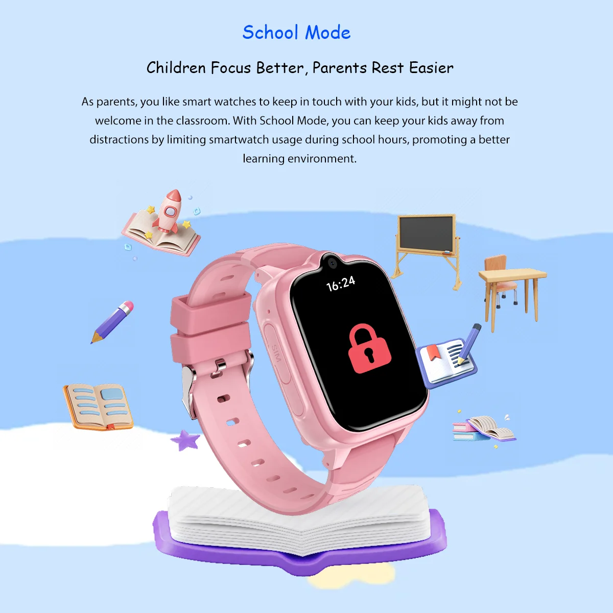 Smartwatch Imoo Z1 Per Bambini - Chiamate 4G, GPS E Impermeabile IPX8 - Foto 4