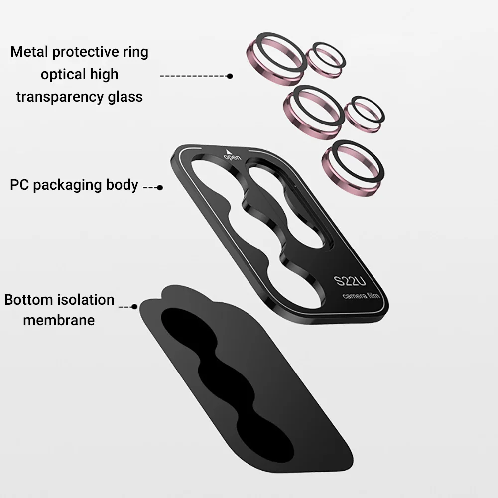 Premium Tempered Glass Camera Lens Protector - Enhanced Protection