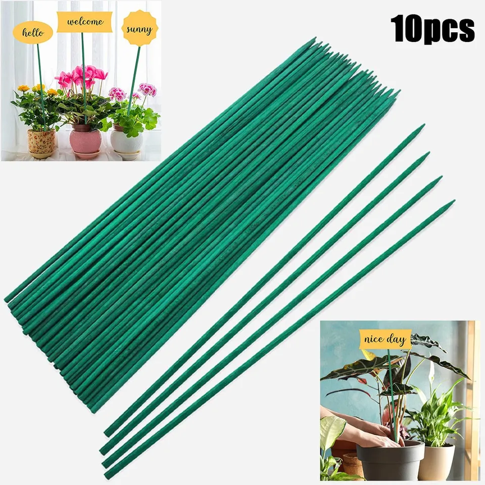 Pflanzenstäbchen 40 Cm – Verstellbare Stützen Mit Schnallen Für Blumen & Tomaten, 20 Stück Set